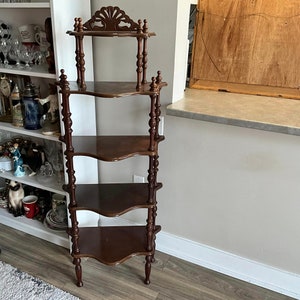 Victorian Etagere Bookcase Display Five shelves