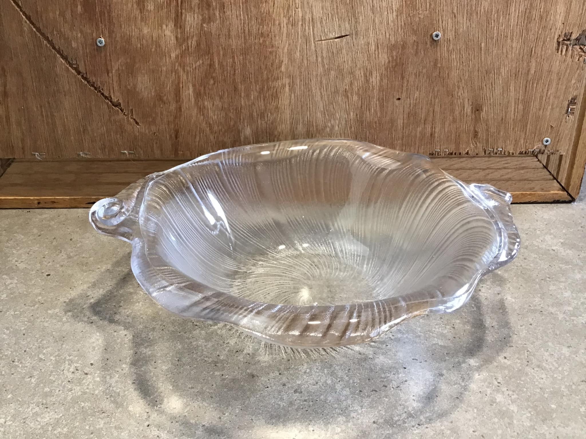 【未使用】ミカサ ガラスボウル シェルボウル ヴィンテージ ヴィンテージ ミカサ 貝殻ガラスボウル、クリスタルクリアサービング