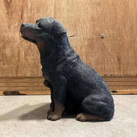 Rottweiler Dog With Pup Sandicast Sculpture 8.5