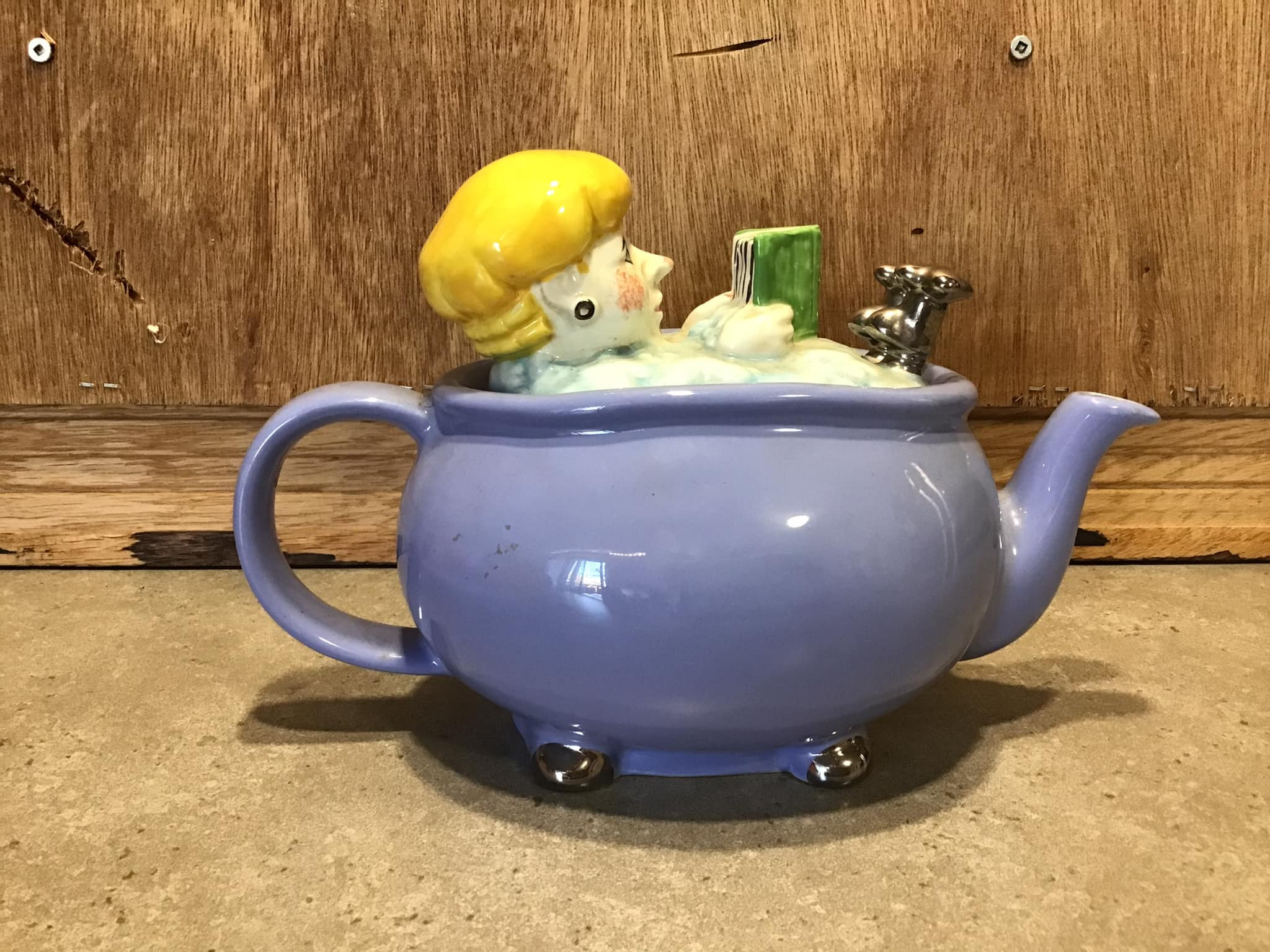 Vintage Novelty Teapot Lady in Bath P&K Kitsch Price Etsy
