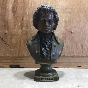 Vintage or Antique Wolfgang Amadeus Mozart Bust Statue