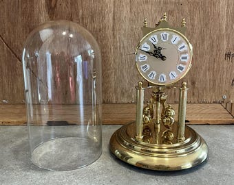 Vintage Kern German Mantel Clock With Dome (not Tested) - Etsy