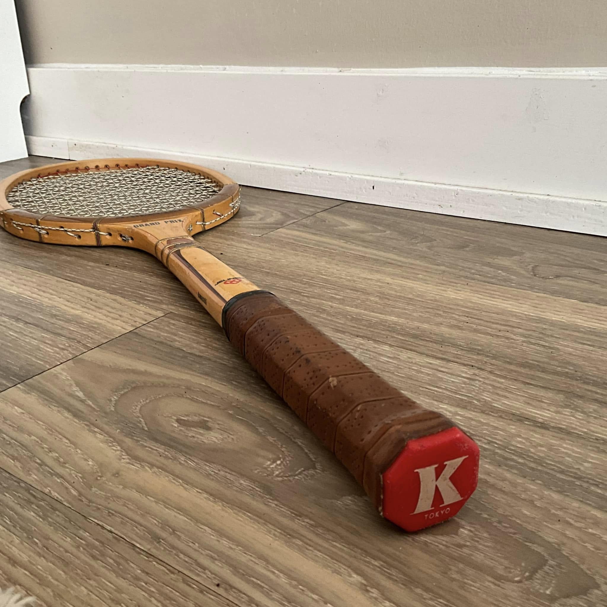 Nos* Vtg Kawasaki Pro Ace Wooden Tennis Racquet (4 1/2) From a