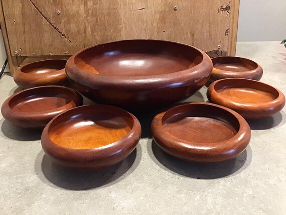 Set De 7 Pièces Pour Salade En Bois – Thème Tiki – Occasion