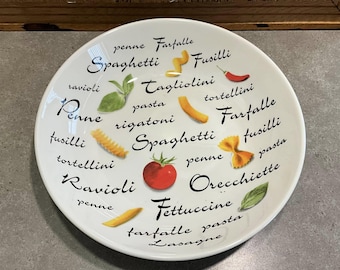 Toscana pastaskål, spaghetti skål, Italia, tillverkad i Italien, mikrovågsugn och diskmaskinssäker