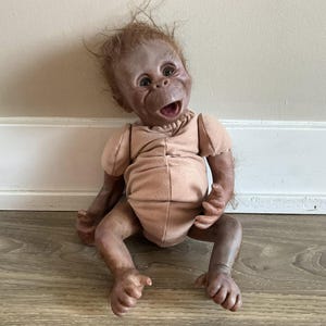 Pooky Babies Monkey Doll 14&quot; Orangutan Soft Body Doll