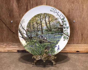 Royal Worcester The Woodlands in April" by Peter Banett 1979 Limited Edition collectors plate: