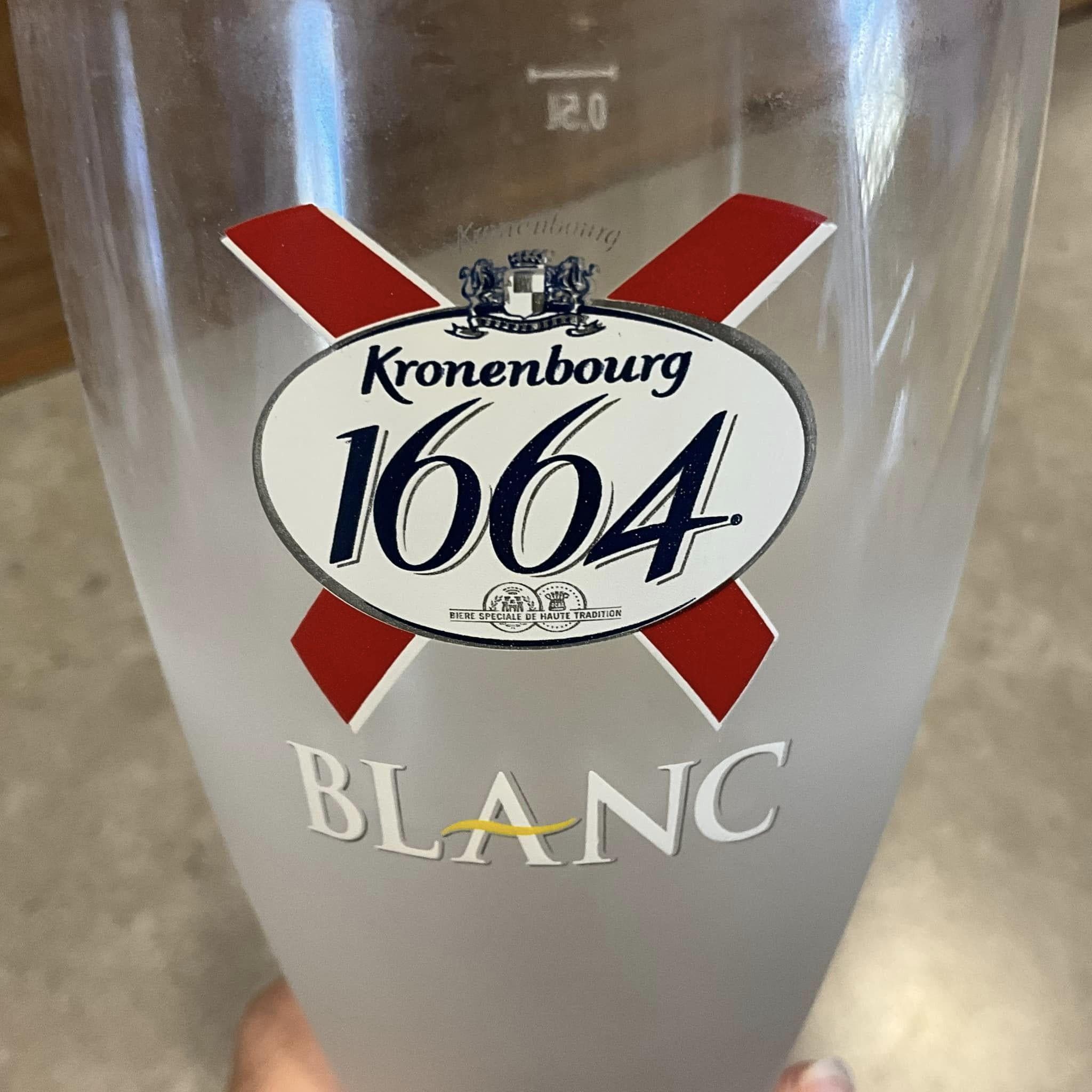 Kronenbourg 1664 Blanc Beer Glasses: Frosted Barware - Etsy Hong Kong