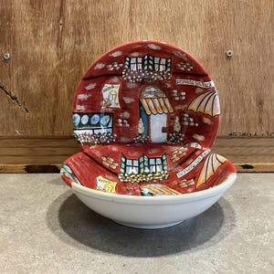 Bols à soupe ou à pâtes Di Mani vintage - Lot de 2 Fabriqué en Italie