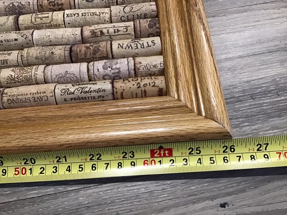 ヴィンテージワインコルクアート：ブドウのボード写真（フレーム付き