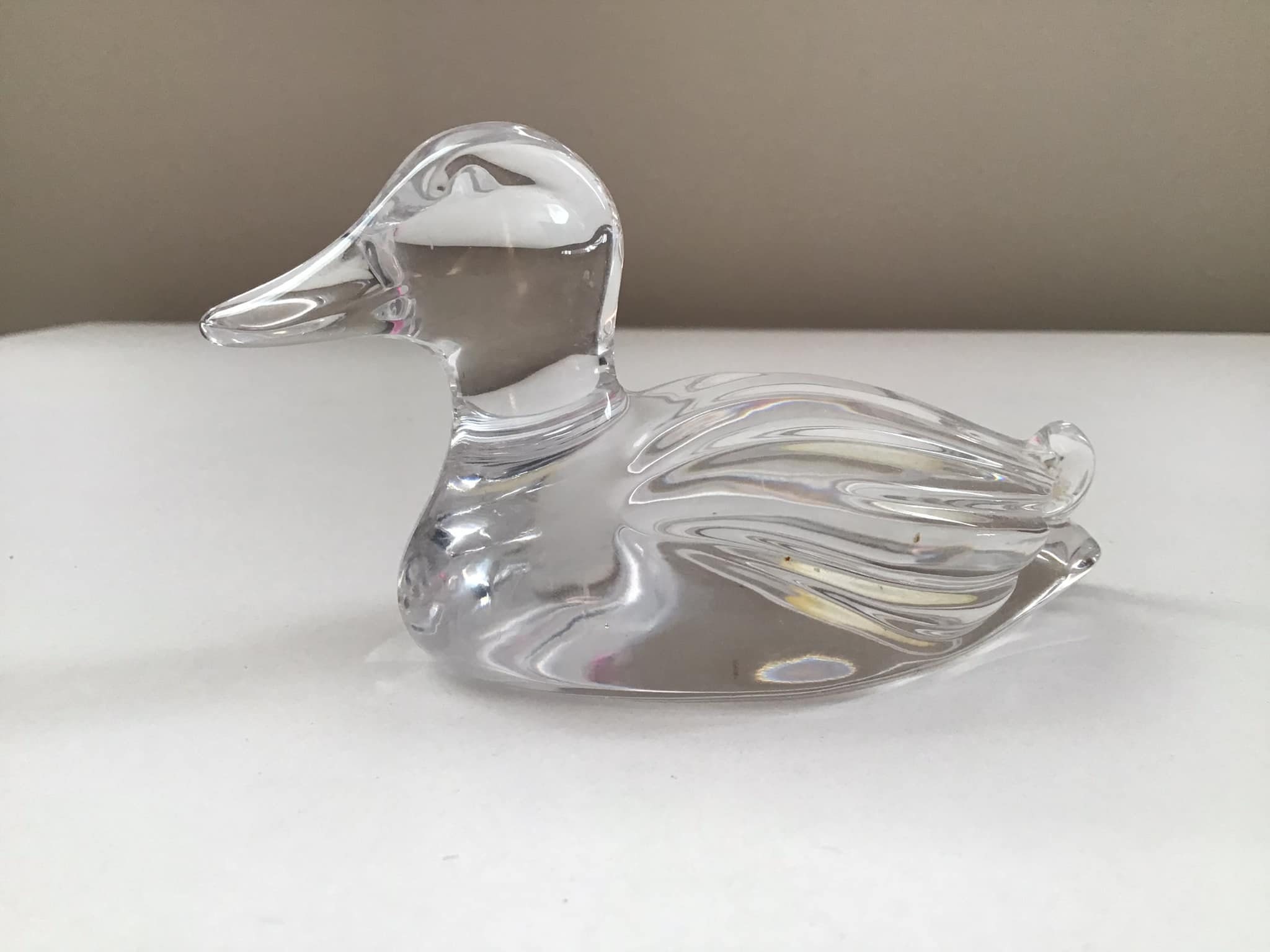 Princess House 24 Lead Crystal Duck Figure Paper Weight Etsy