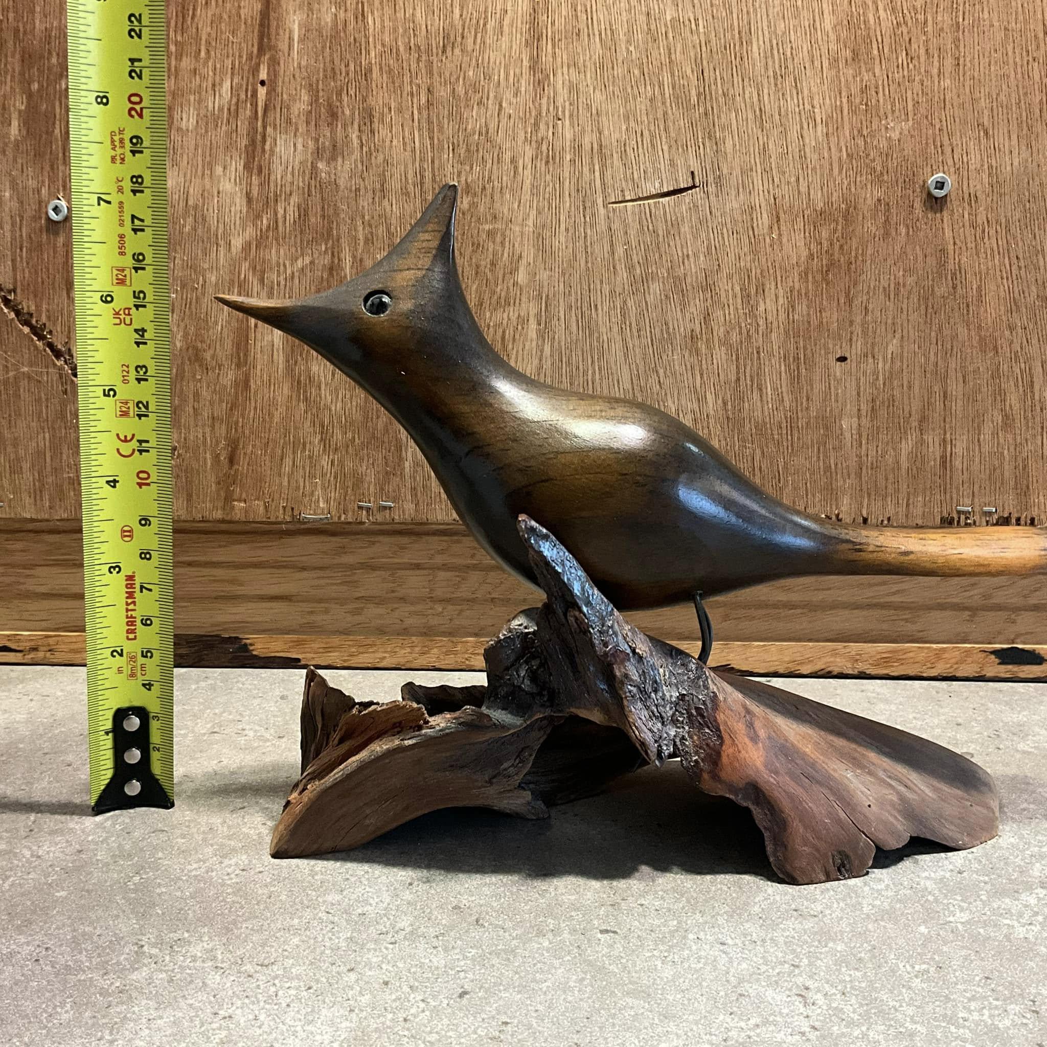 ヴィンテージの木製鳥彫刻、流木 - Etsy 日本