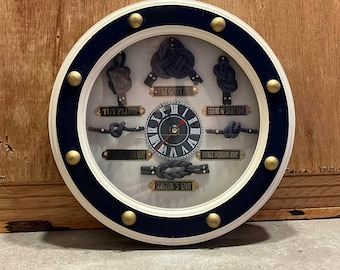 Orologio Da Parete Nautico A Forma Di Ruota Di Nave E Ancora - Diametro 20 Cm - Silenzioso - Decorazione Marina