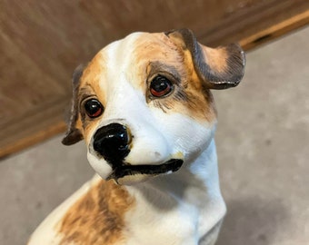 Statue De Chien Jack Russel En Résine - Figurine Décorative Bureau Ou Maison - Petit Animal Déco