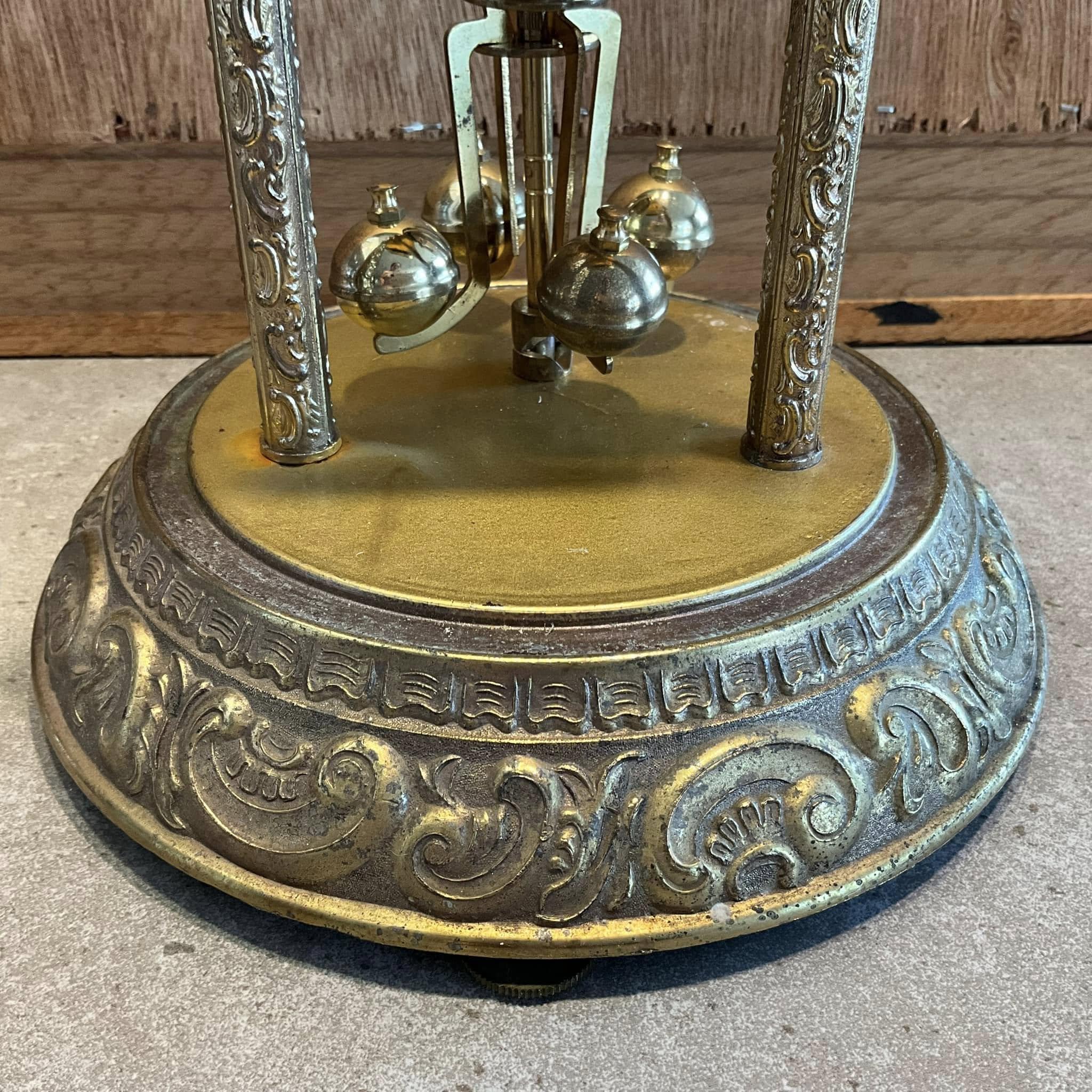 Vintage S. Haller Simonswald Germany Mantel Clock With Dome (not