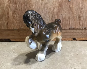 ヴィンテージ セラミック クライズデール馬の置物像 - Etsy 日本