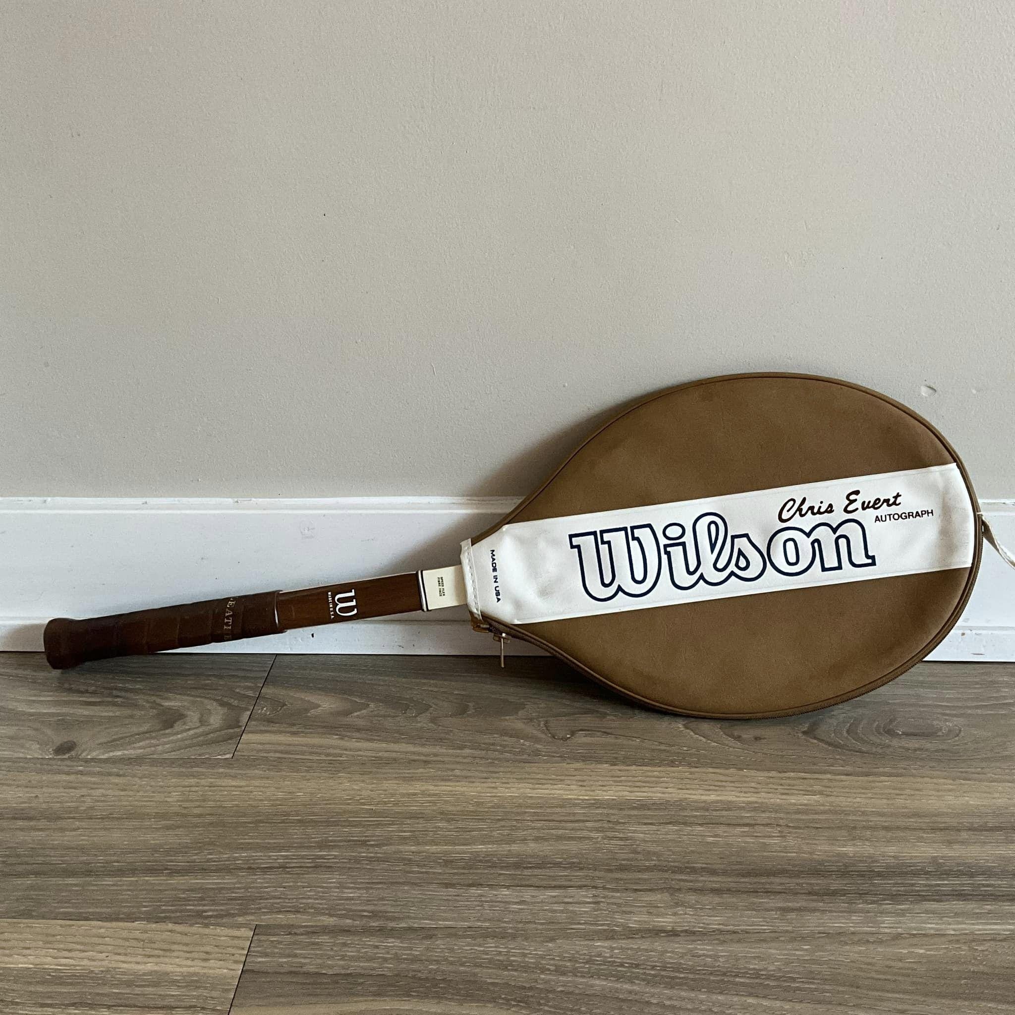 Vintage Wilson Chris Evert Autograph Tennis Racket: Sports