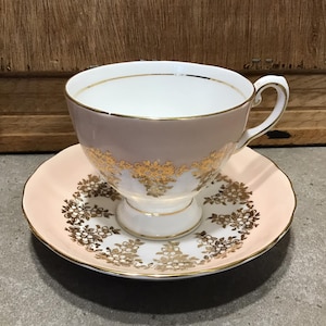 Vintage Royal Tuscan England Teacup and Saucer Fine Bone China Single Dainty Retro  Tea Cup Tea Party