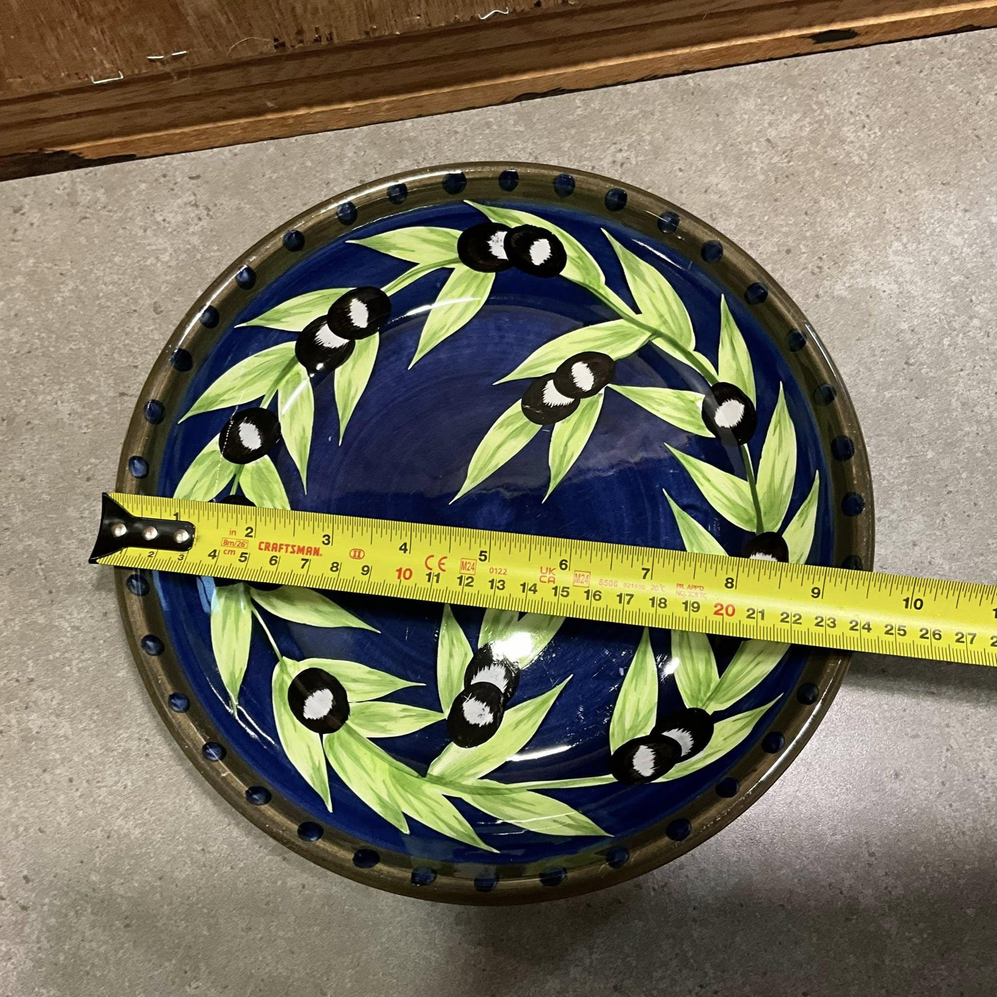Gates Ware Laurie Gates Olive Pasta Bowl, Hand-painted Black
