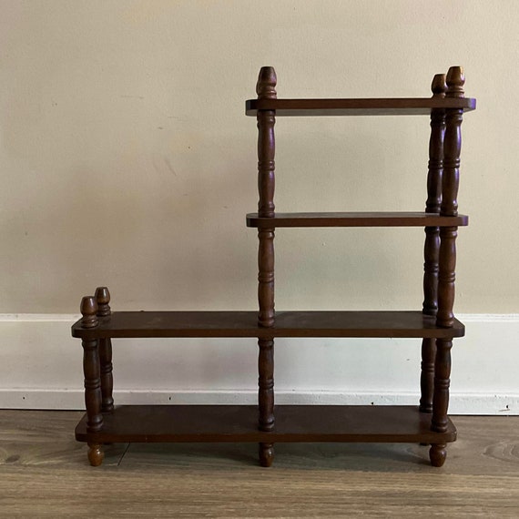 ☆骨董品アンティーク木製ラック 4段 茶色