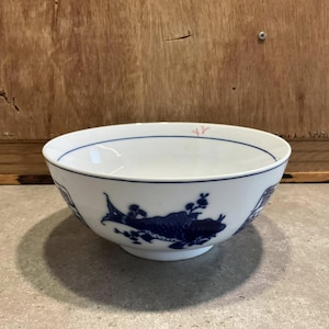 Blue Koi Fish Soup Bowl 8 inch