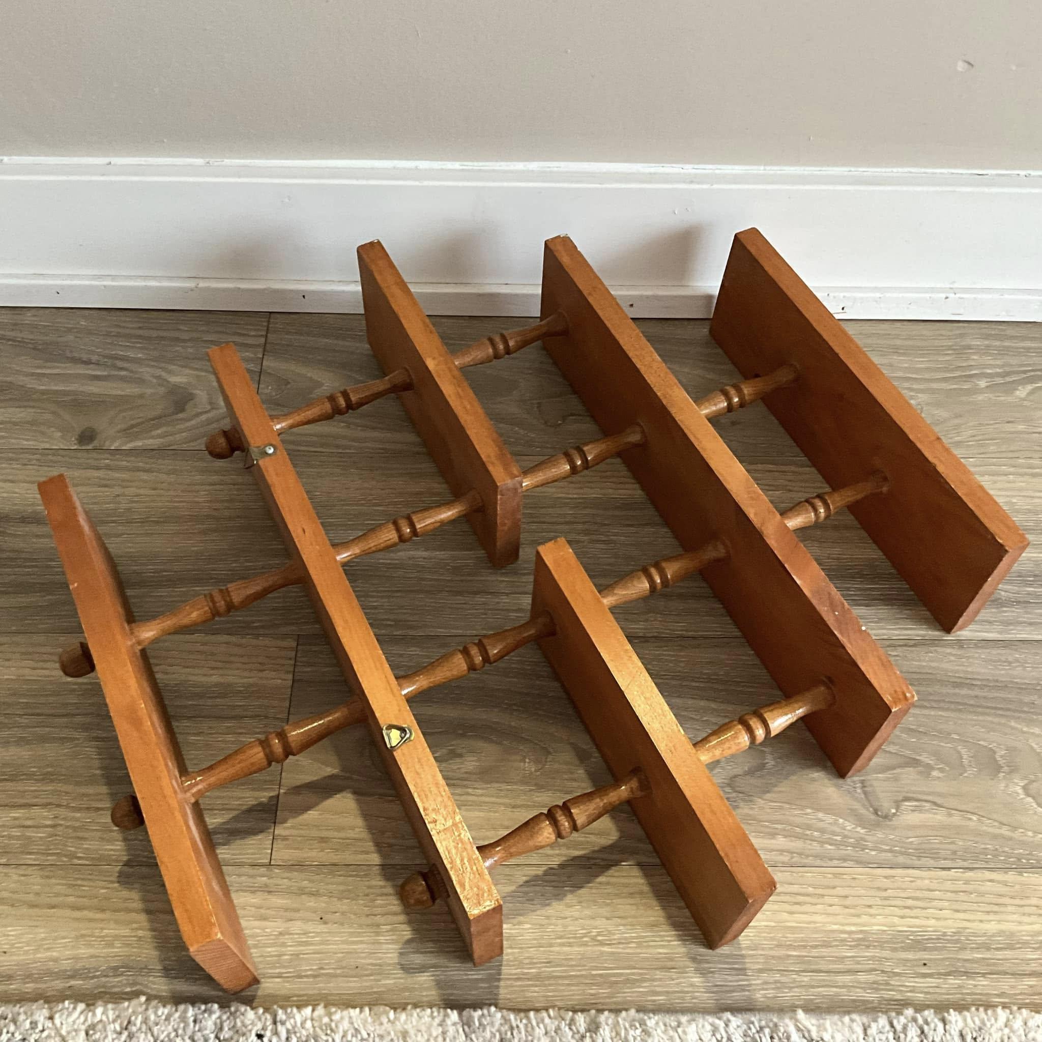 1970's　コロニアル　スピンドル　ウッド　オープン　ウォール　ラック 1970's コロニアル スピンドル ウッド オープン ウォール ラック 1970