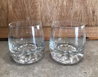 2 bicchieri da whisky di lusso con fondo a X - Set da due - Italia
