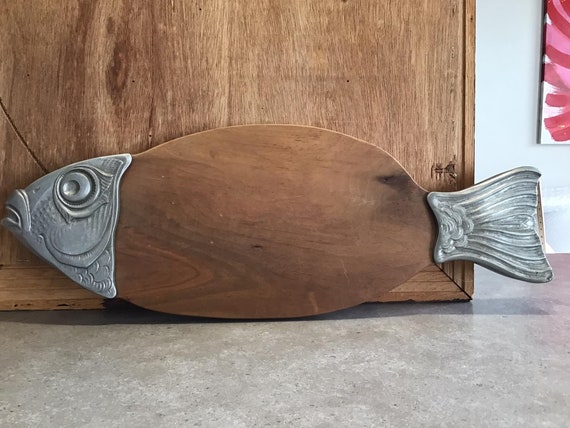 Fish Shaped Teak Wood Cutting Board