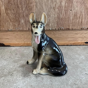 Vintage German Shepherd Dog Figurine Made in Japan