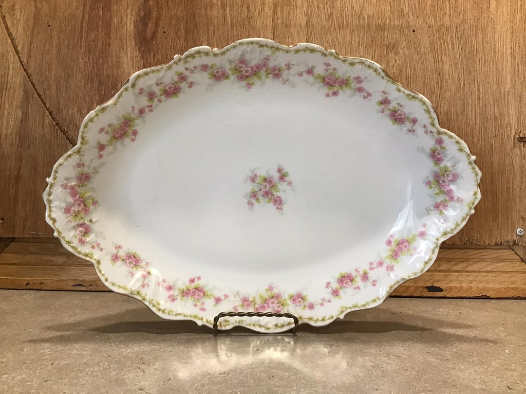 フランス製　Limoges ROSE DE LIMOGESディナープレート ペア フランス製 Limoges ROSE DE LIMOGESディナープレート ペア