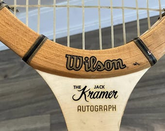 Raquette De Tennis Vintage Wilson Jack Kramer – Bois – Taille 4 3/4 – Occasion