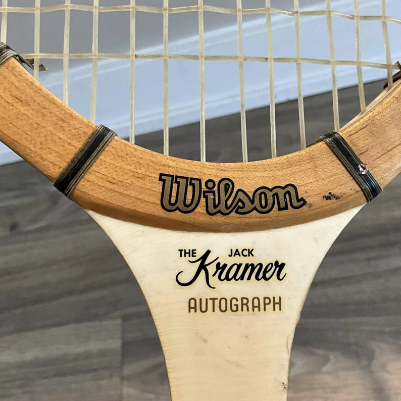 Vintage Wilson Jack Kramer Autograph Wood Tennis Racket – Championship ...