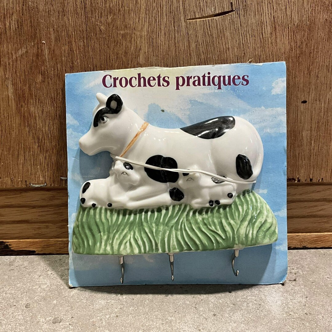 Mama Rafk Mama Cow With Calves Key Rack | Farmhouse Animal Holder 3 Hooks - Etsy