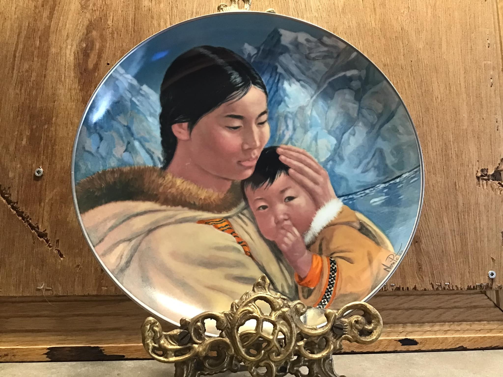 絵画 『ミレニアム』 NORRY Nori Peter Collector Plate Titled Motherhood From the Series