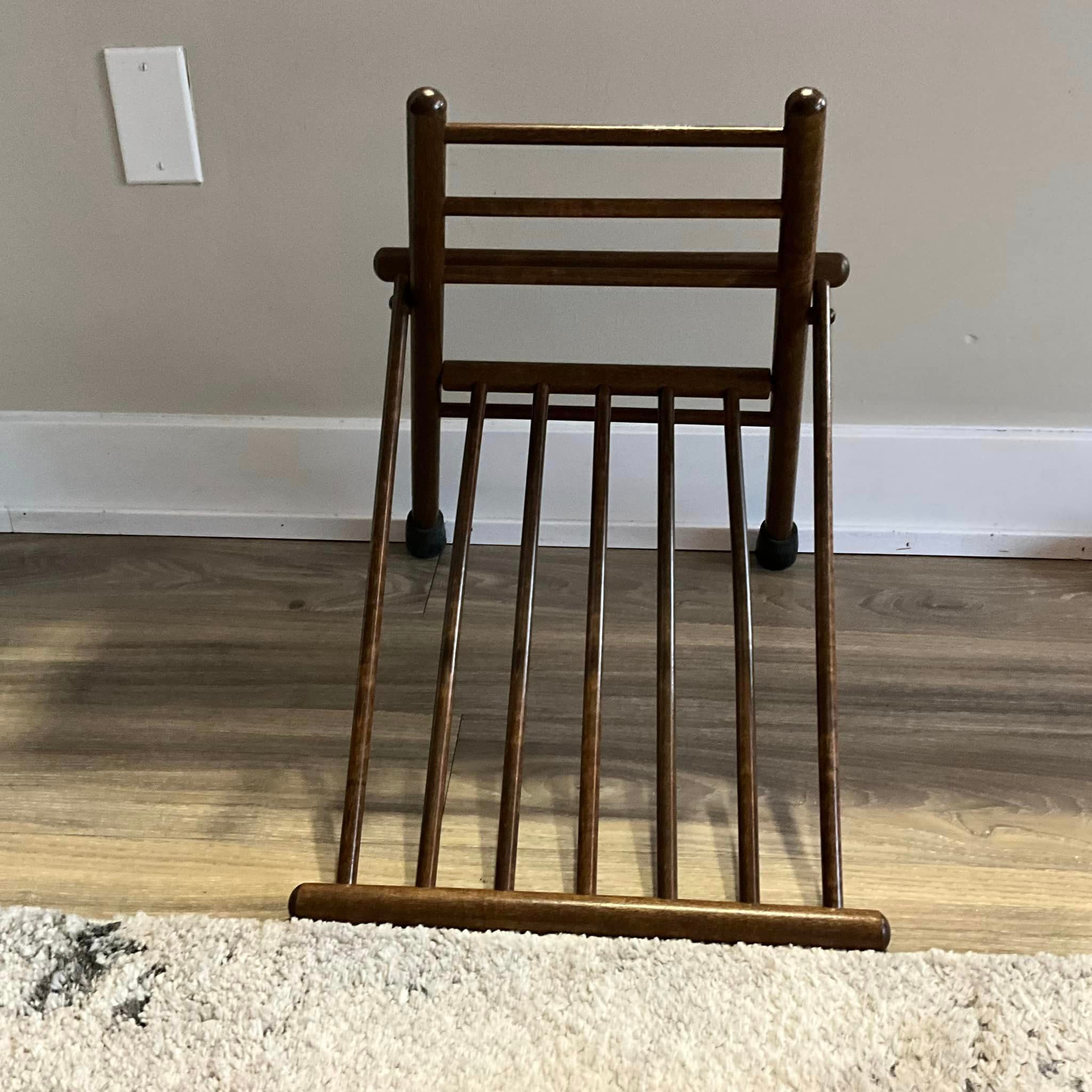 Old Vintage Gout Stool Footrest, Medical Device, Wood