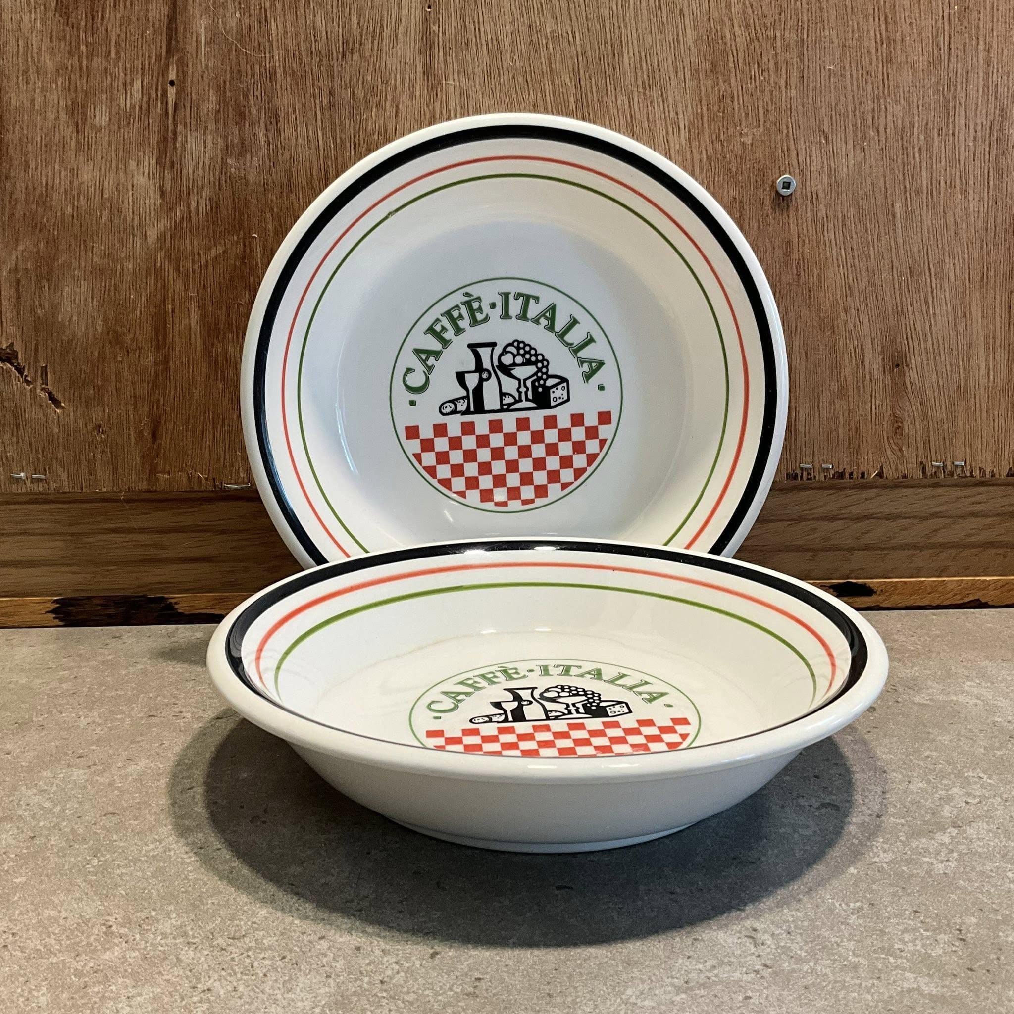Set of 2 Vintage Caffe Italia Pasta Bowls, Made in Italy 8