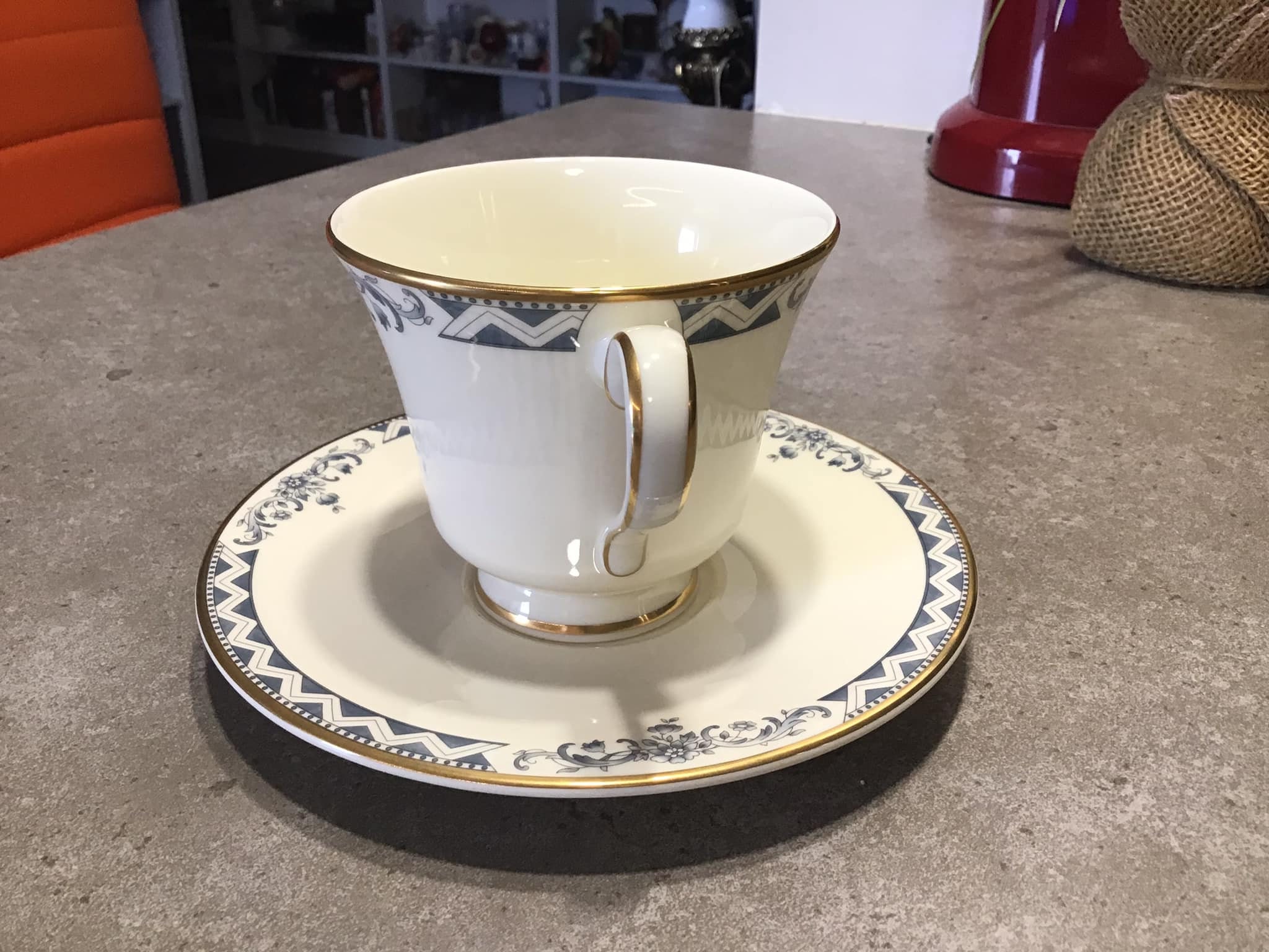 Royal Doulton JOSEPHINE Tea Cup & Saucer Gold Trim Fine Bone Etsy