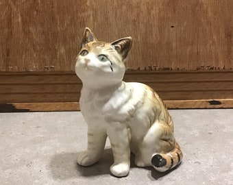 vintage Chaton Statue Chat Animal Figurine Fabriquée au Japon