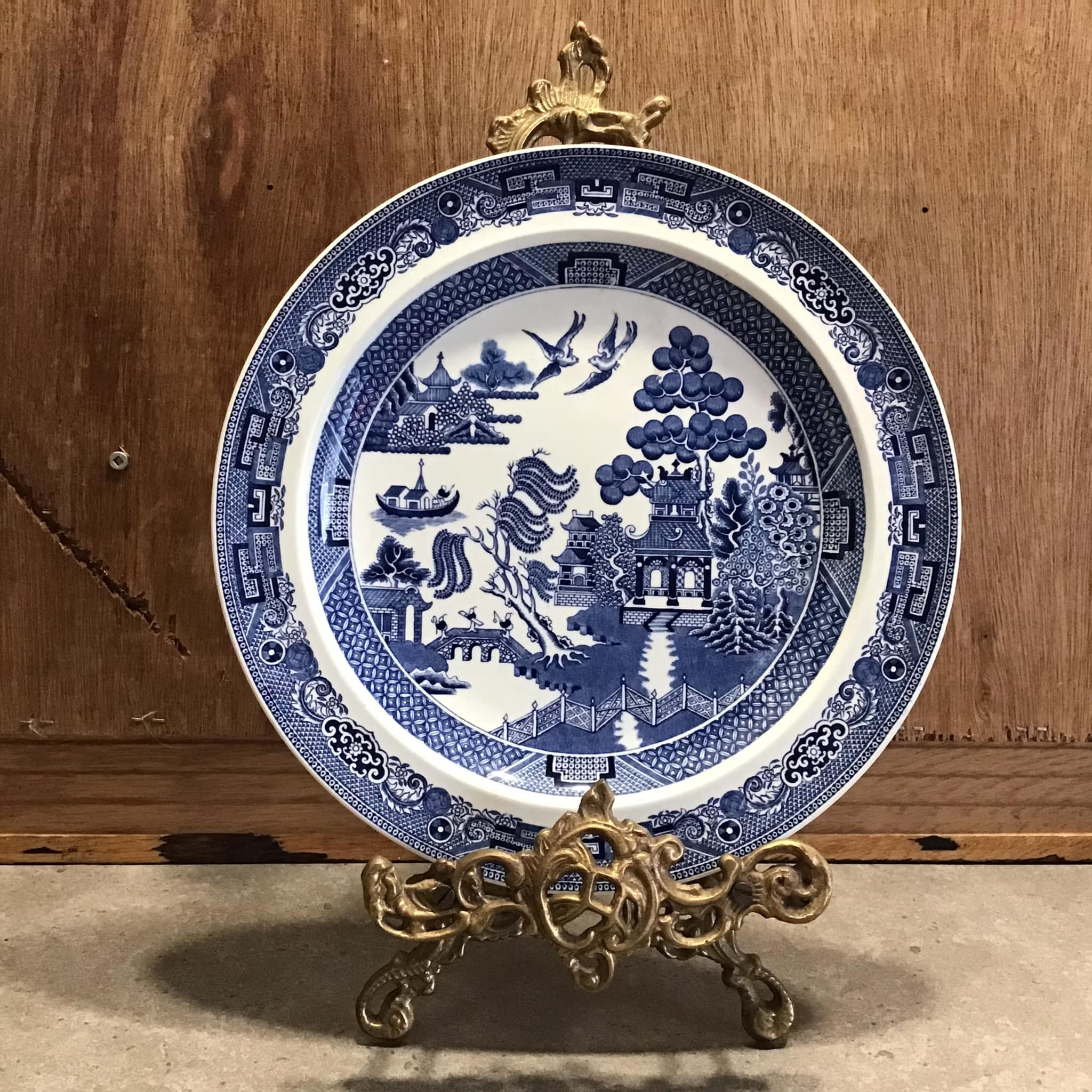 Assiette Plate Wedgwood Willow Etruria En Porcelaine - Diamètre 25 Cm, Occasion