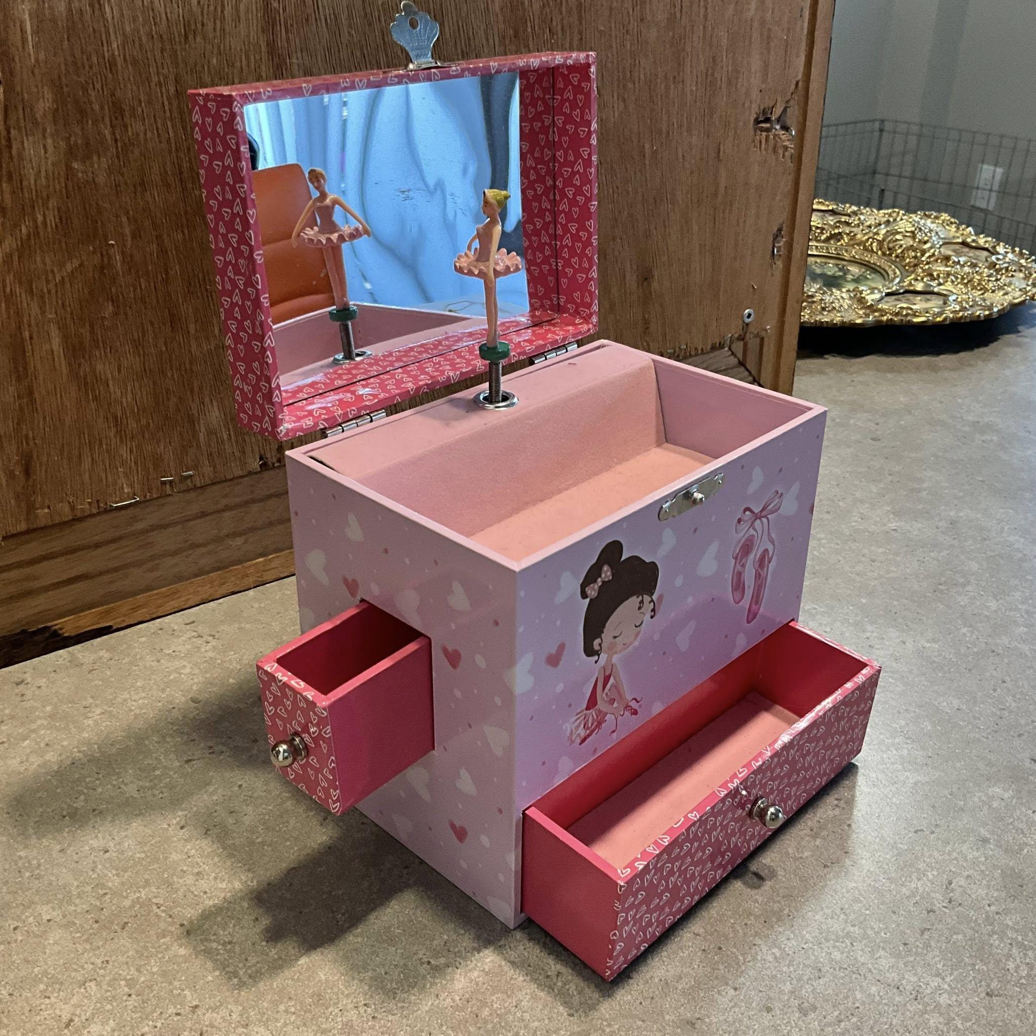 バレリーナミュージカルジュエリーボックス、引き出し4つ - Etsy 日本