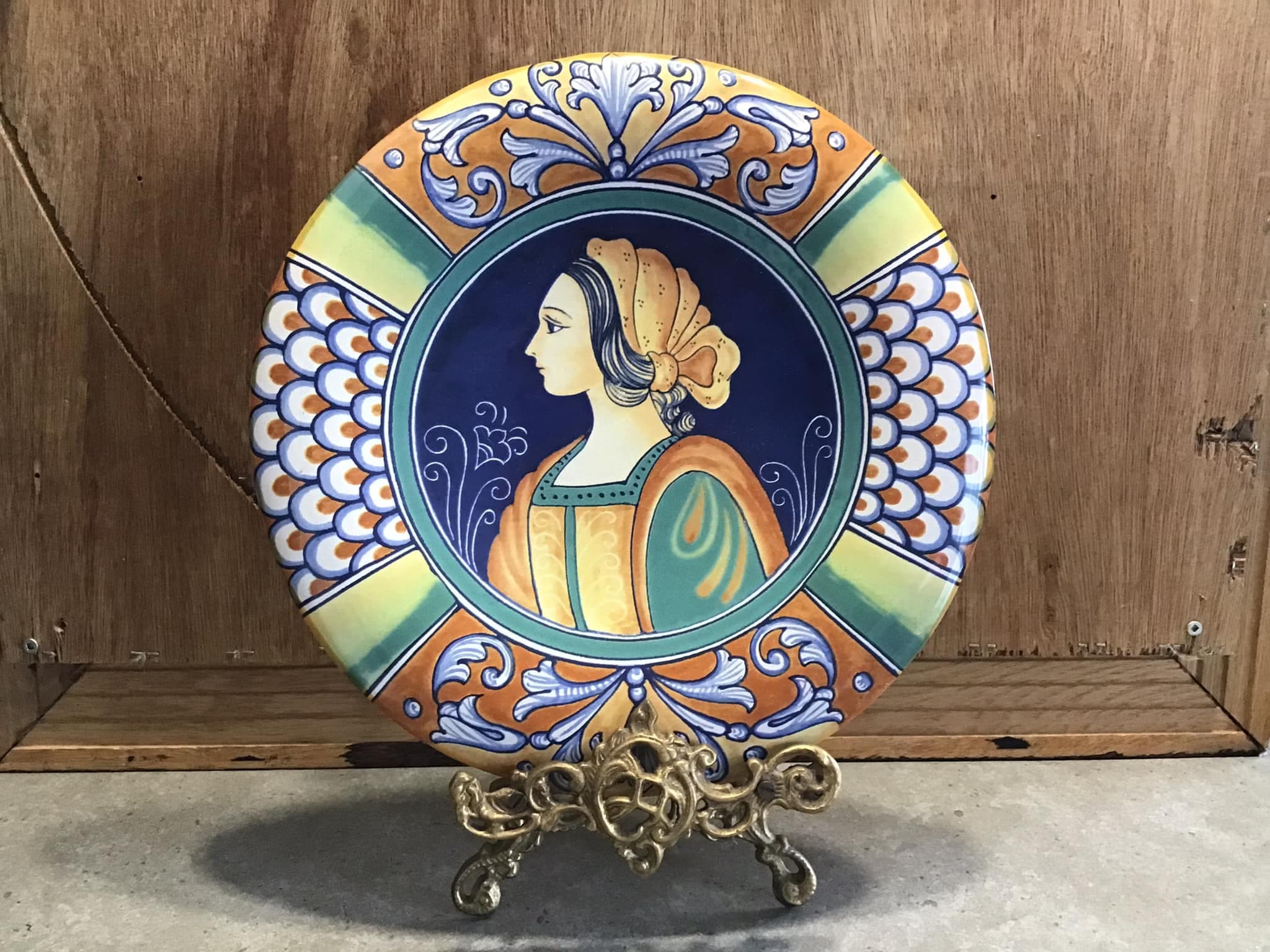 装飾 飾り皿 壁掛け 大皿 有名ブランド ITALY No153 VINTAGE