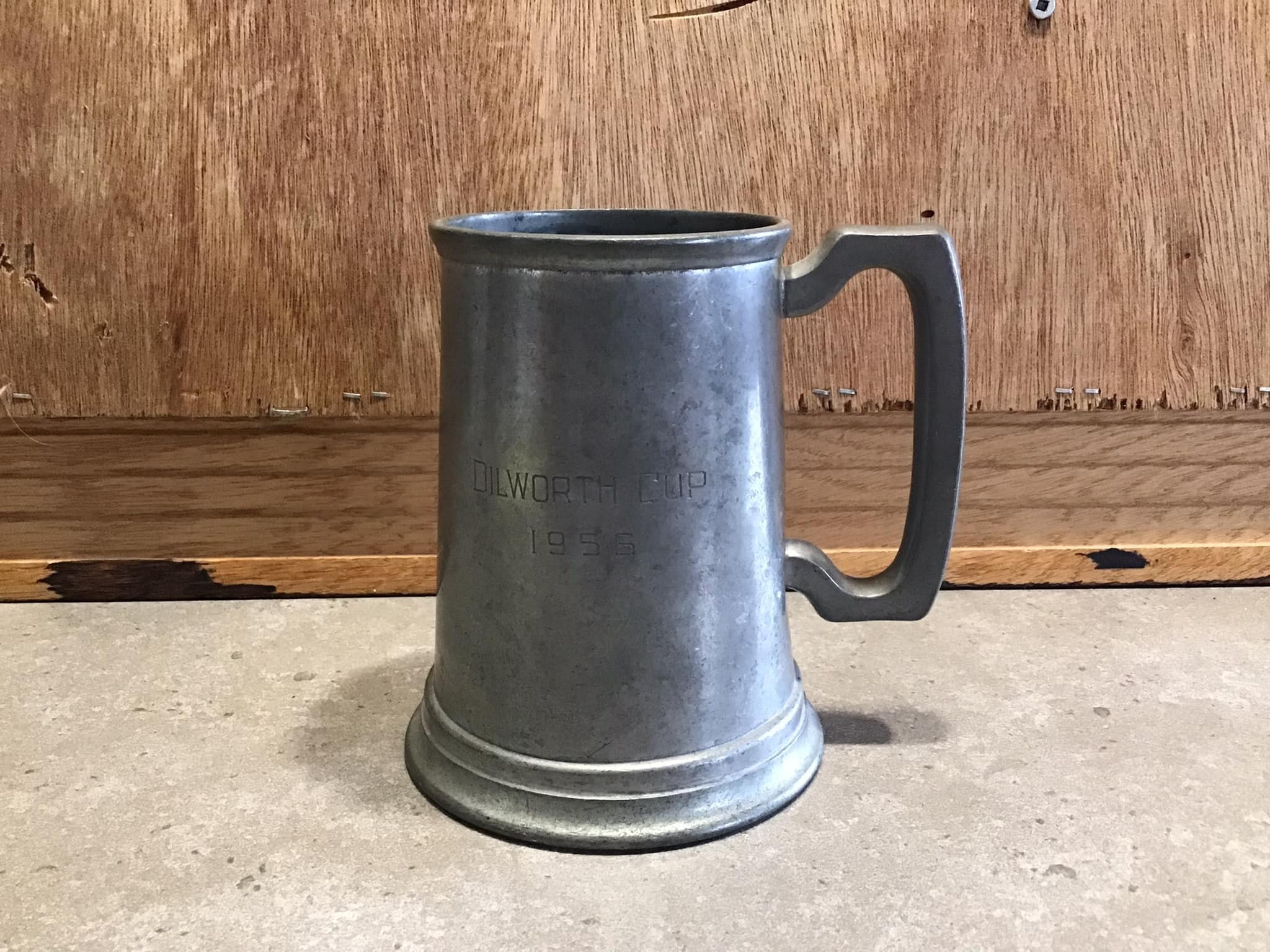 Vintage English, Birks, Pewter Mug With Glass Bottom Stein