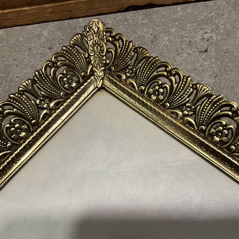 Vintage Ornate Gold Tone Metal Filigree Frame, 5x7 Photo Display - Etsy