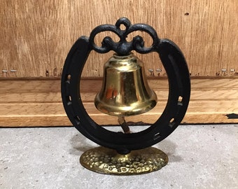 Vintage Brass Horseshoe Bell