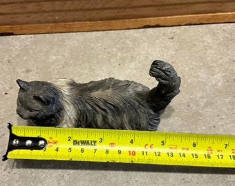 イタリア製樹脂製猫の置物 猫の彫刻 コレクター向け ホームシェルフ