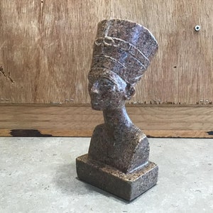Stone Nefertiti Bust Figurine - Queen Nefertiti Statue - Egyptian Figurine