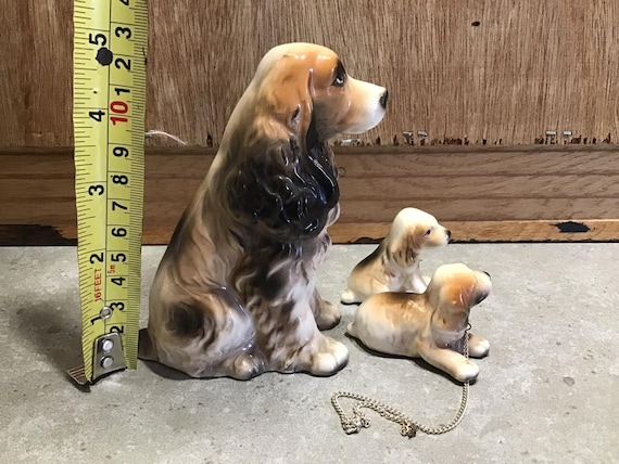 コッカースパニエルの犬の置物 3 体 - Etsy 日本