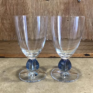 Schott Zwiesel Crystal Wine Goblets with Blue Stem - Set of 2