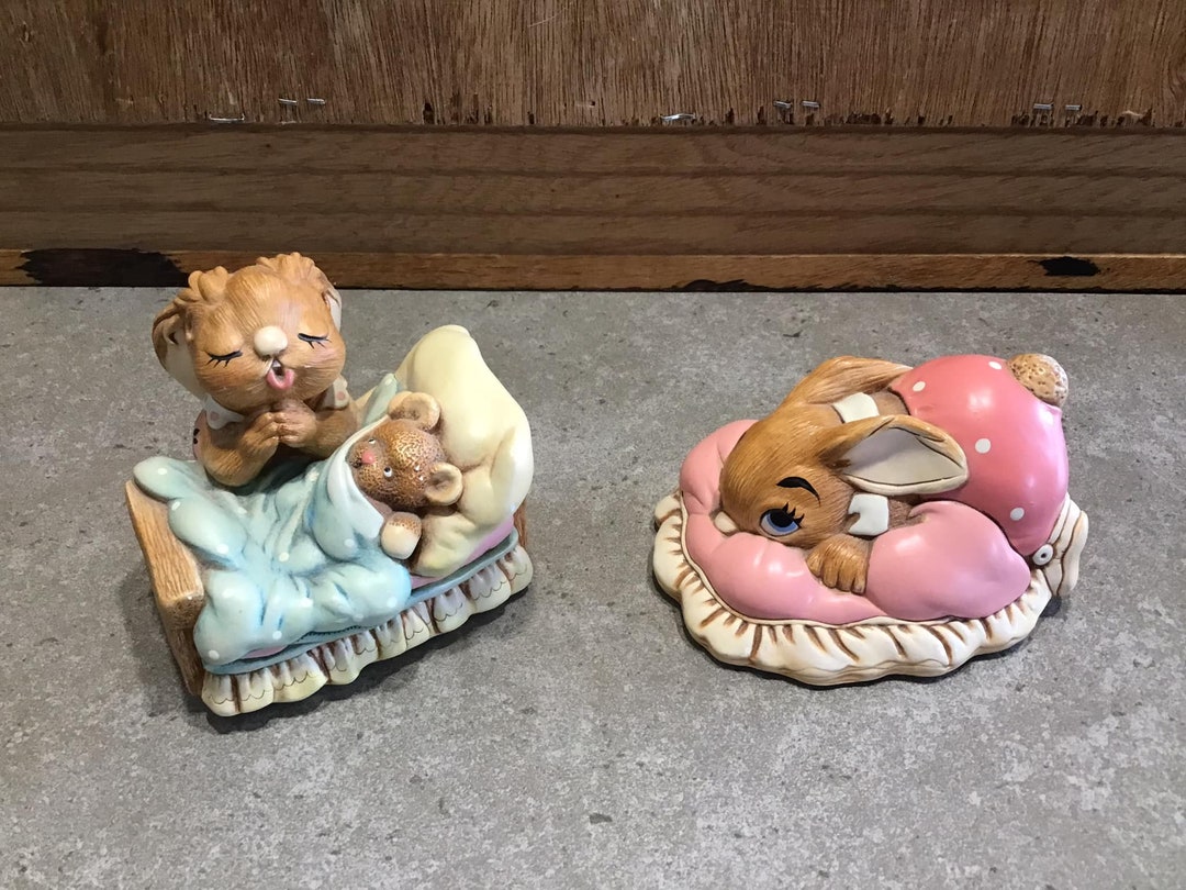 2 Pendelfin Rabbits Figurines DODGER and VICTORIA Made in England - Etsy