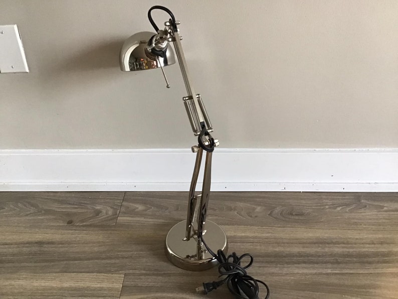 Ikea FORSA Table Work Lamp With/adjustable Arm Nickel Plated Etsy